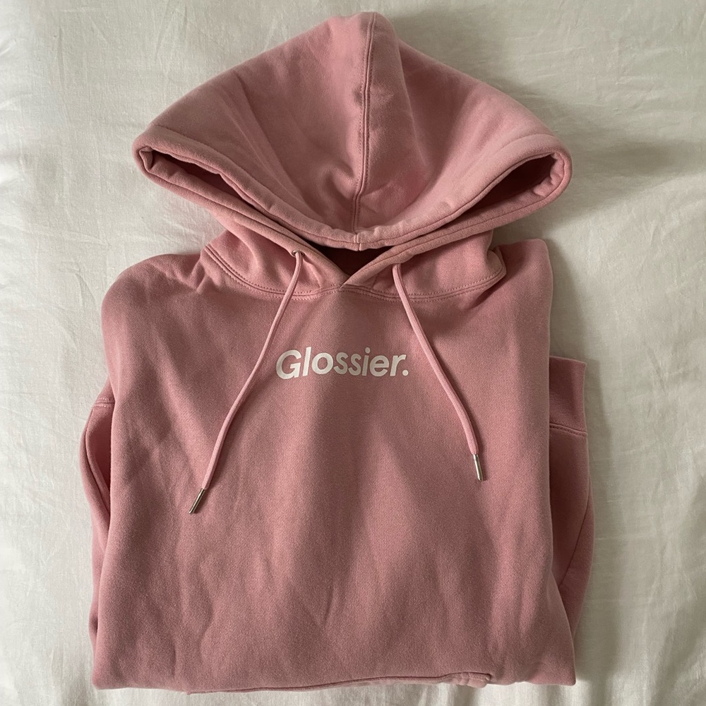 Glossier Pink Hoodie size XS